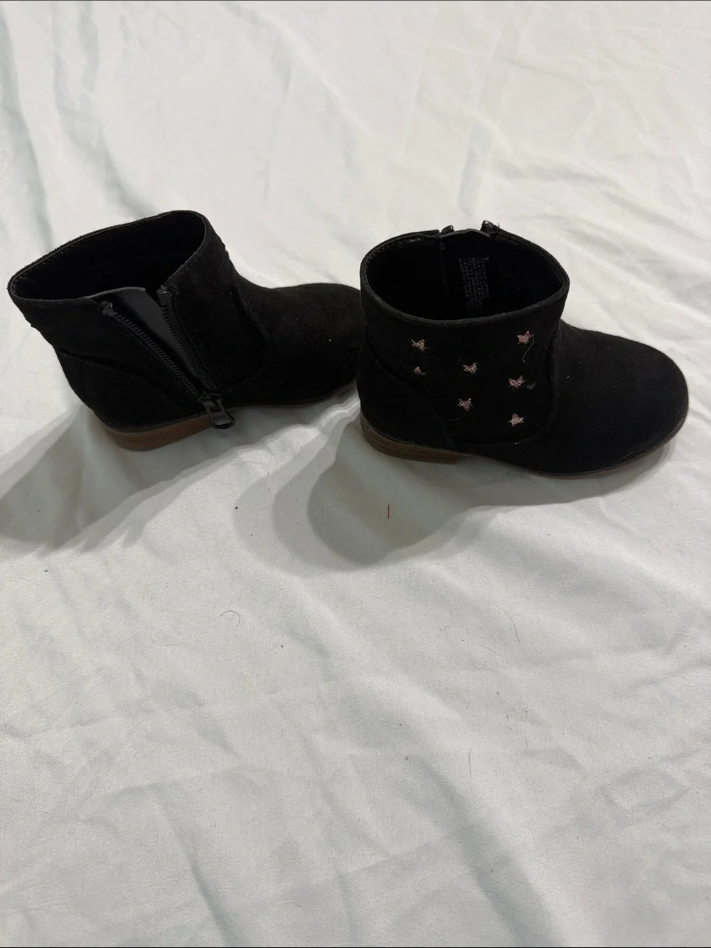 Cat & Jack Black Star Accent Ankle Boots